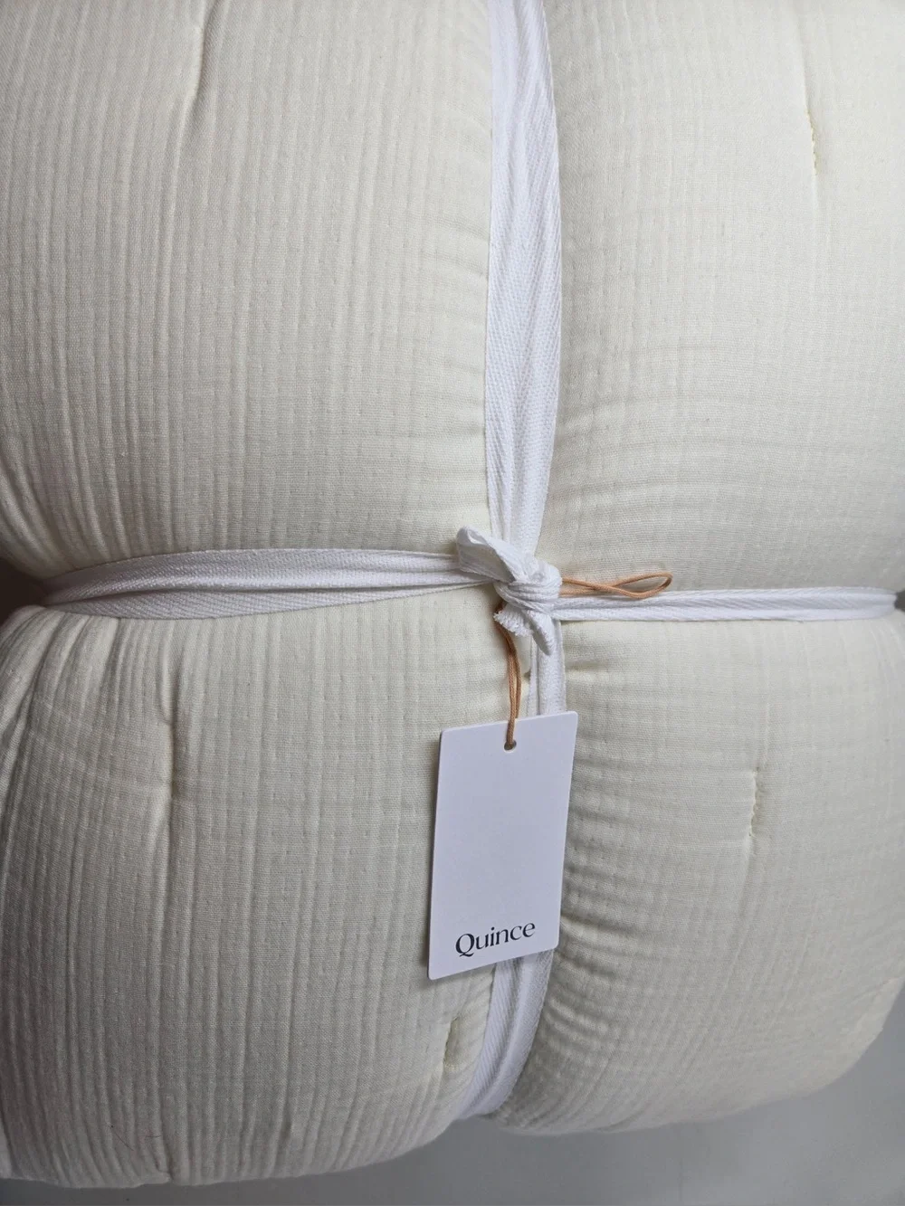 NWT QUINCE Organic Cotton Gauze Dream Quilt Set King/Cal King Ivory 0716